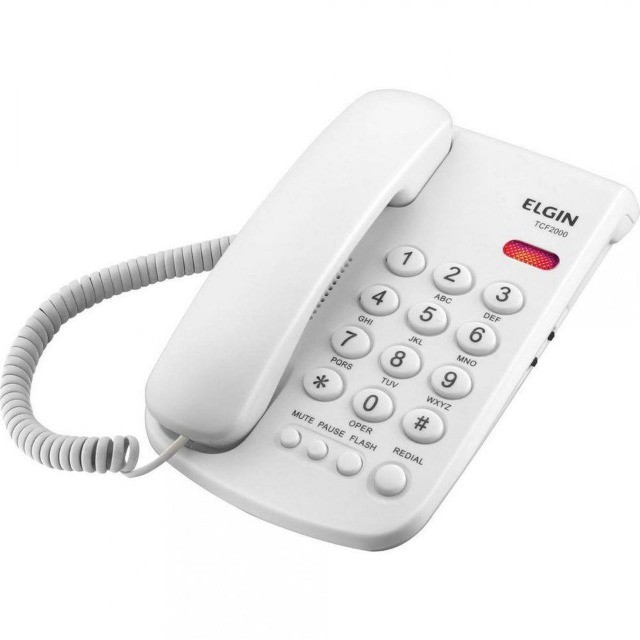Telefone Fixo de Mesa Parede Com Fio TCF 2000 Chave De Bloqueio Indicação Luminosa - 391 - Foto 4
