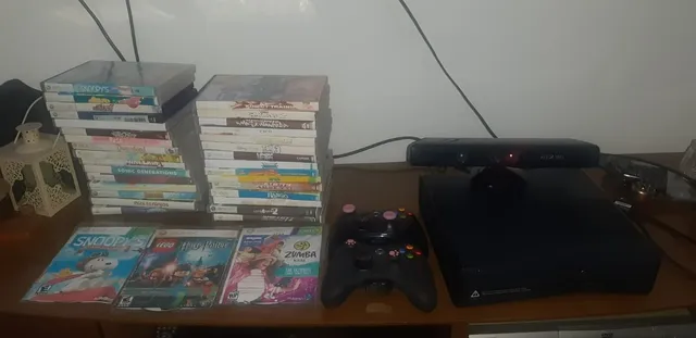 Vendo Xbox 360 com 2 controles, Kinect e 9 jogos - Videogames - Realengo,  Rio de Janeiro 1244723414