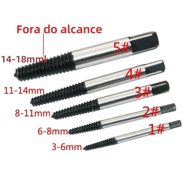Kit Extrator de parafuso quebrado.