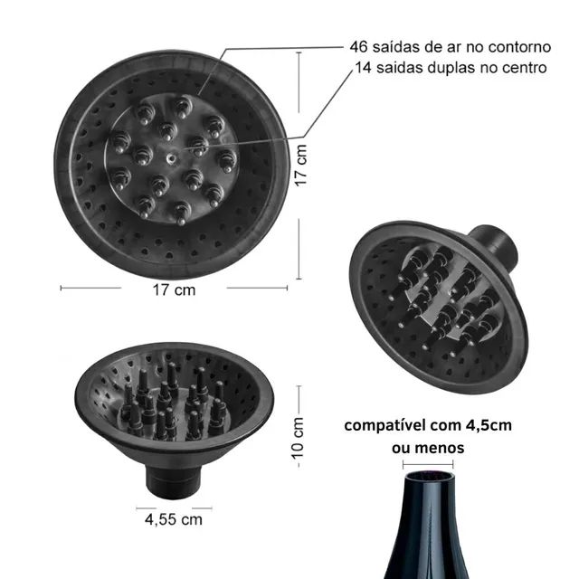 Difusor de Cachos Universal para Secador de cabelo