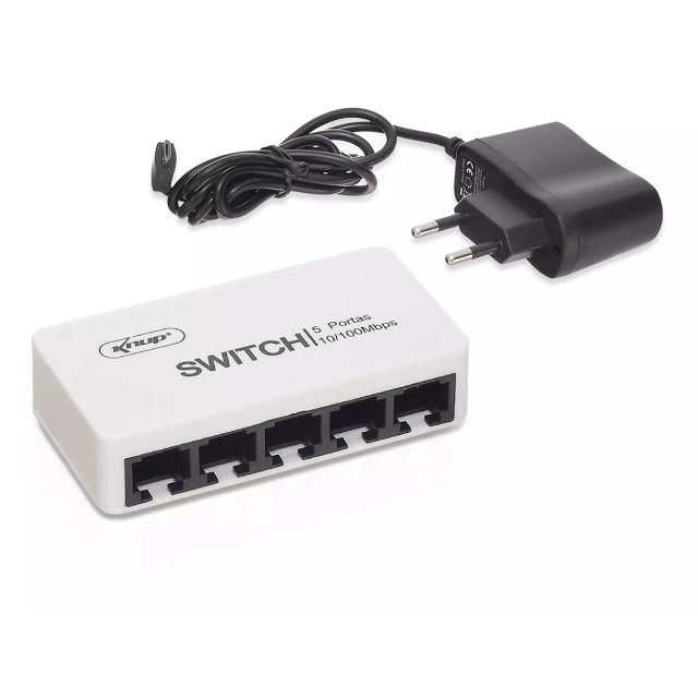 Hub Mini Switch 5 Porta Knup KP-E05A Internet 10/100mbps - Foto 3