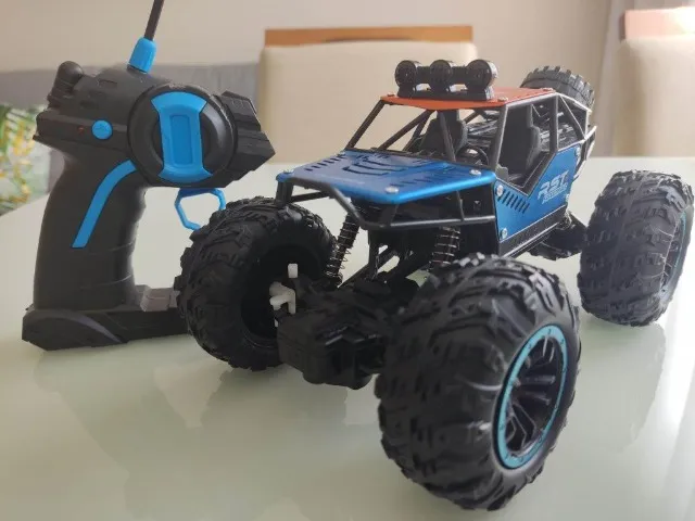 Carrinho Controle Remoto 4x4 Monster Truck Rc Bateria Recarregavel Rally  Brinquedo Menino