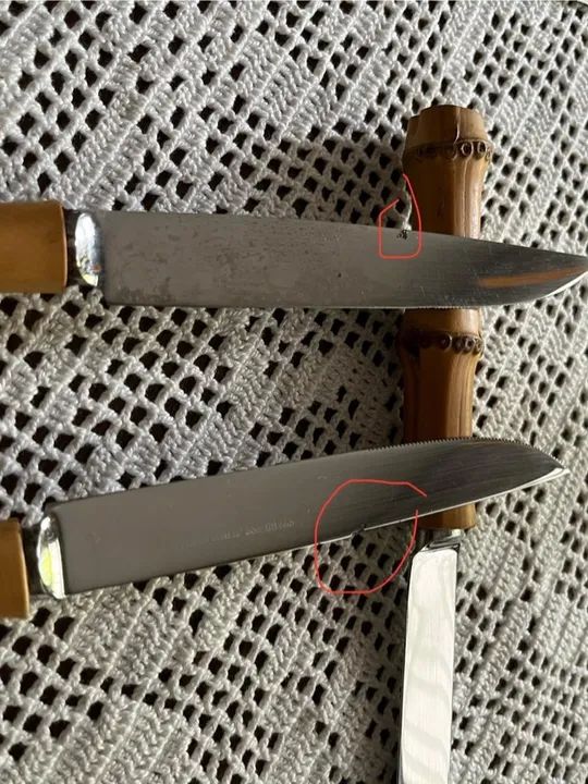 Conjunto de 4 facas japonesas antigas - Foto 3