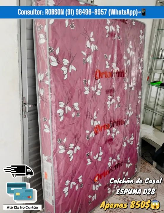 COLCHÃO DE CASAL DE ESPUMA D28 