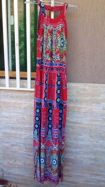 Vestido M longo estampado  - Foto 4