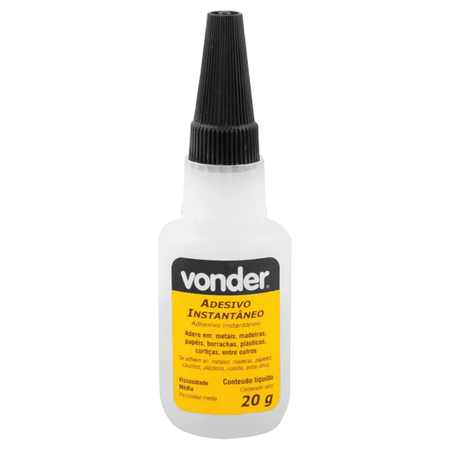 Cola Adesivo instantâneo cianoacrilato 20g industrial Vonder
