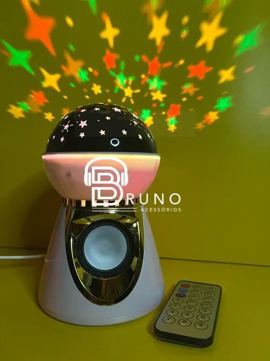 Lâmpada Led Music Bulb com Projetor de Estrelas e Som Bluetooth - Foto 2