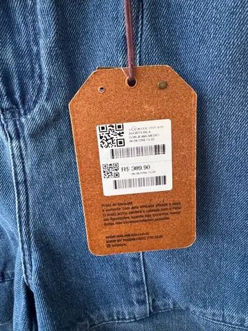 Shorts jeans Lê Lis Blanc, tamanho 36.  - Foto 4