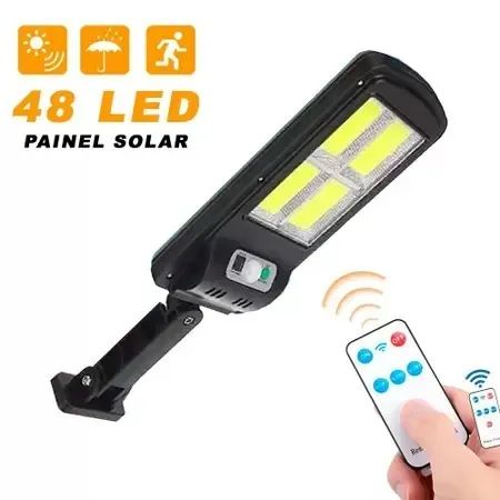Luminária Solar Luz Led Sensor Presença Poste Parede Forte-Entregas 9h as 22h - Foto 2