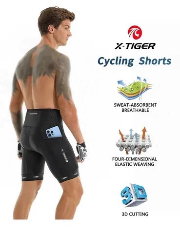Calção Ciclismo com gel e bolso - Foto 3