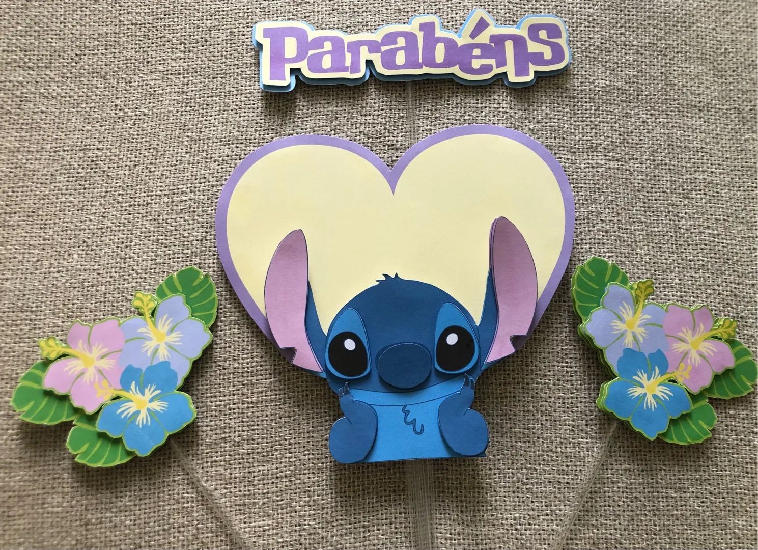 Topo de bolo Lilo & Stitch - Pronta entrega
