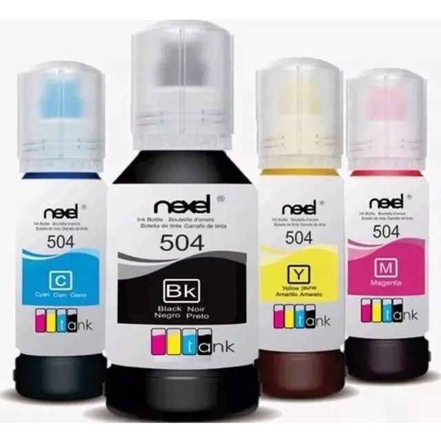Tinta corante 504/544 específica para os modelos de impressoras Epson l3110, L3150