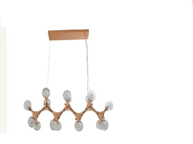 Lustre Pendente Moderno Ouro Rose Dna Pd1298g New Line Imports