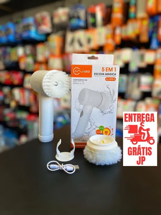 ESCOVA DE LIMPEZA ELÉTRICA MULTIFUNCIONAL