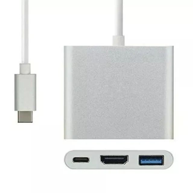 Cabo Adap Usb 3.1 Tipo C Thunderbolt 3.0 X Hdmi Usb 3 Tipo C - Foto 3