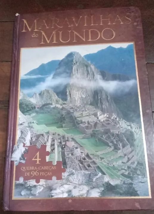 Livro quebra cabeça Maravilhas do Mundo - 4 quebra-cabeças