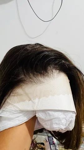 Lace hd com mechas loiras nova zerada com tela