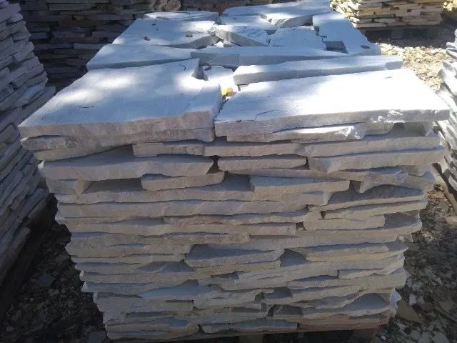 Piso em Caco São Tome Direto da Pedreira - Promoção - Cores Branco e Amarelo