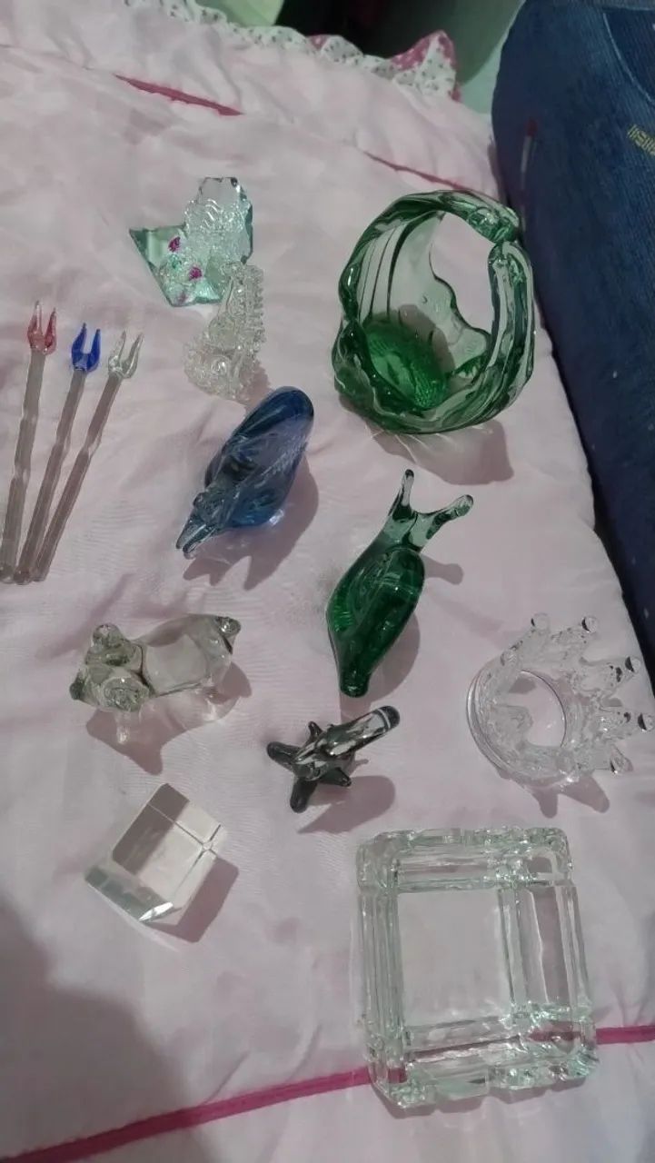 Kit bibelôs cristal variados(13peças) - Foto 5