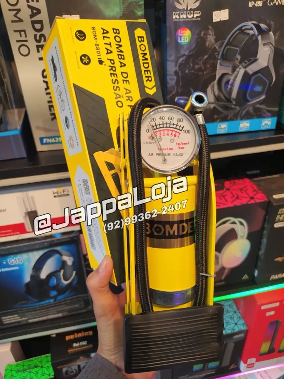 Bomba De Ar Com Pedal para Encher Piscinas Infláveis Pneu Carro Moto Bike Bolas - Foto 3