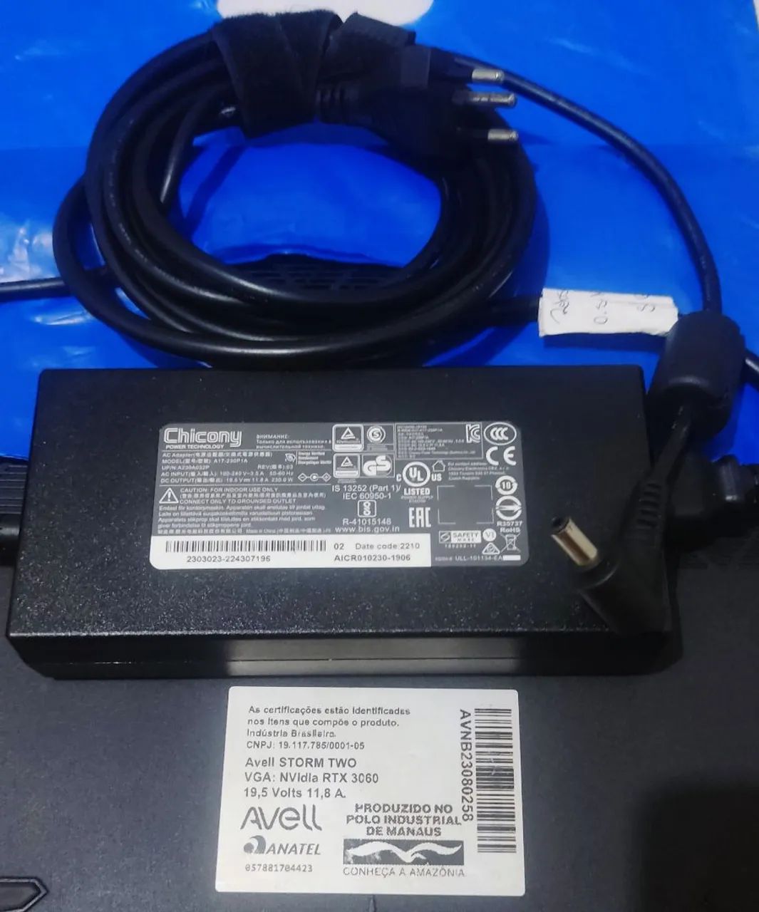 fonte carregador ac adapter a17-230pia  avell storm two