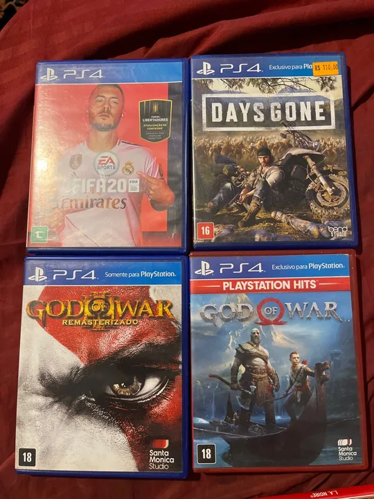 Jogos de ps4 e Nintendo switch