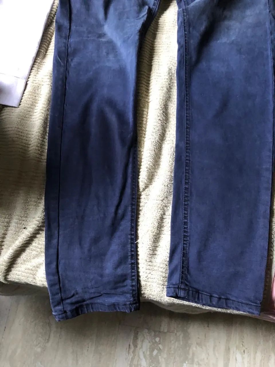 Calça Sarja Zara Azul Marinho - Foto 5