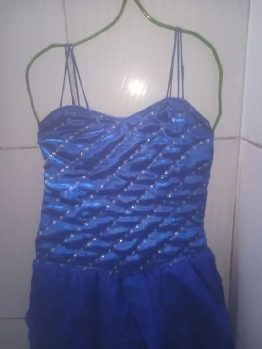 Vestidode Carnaval Azul Feminino M  - Foto 3