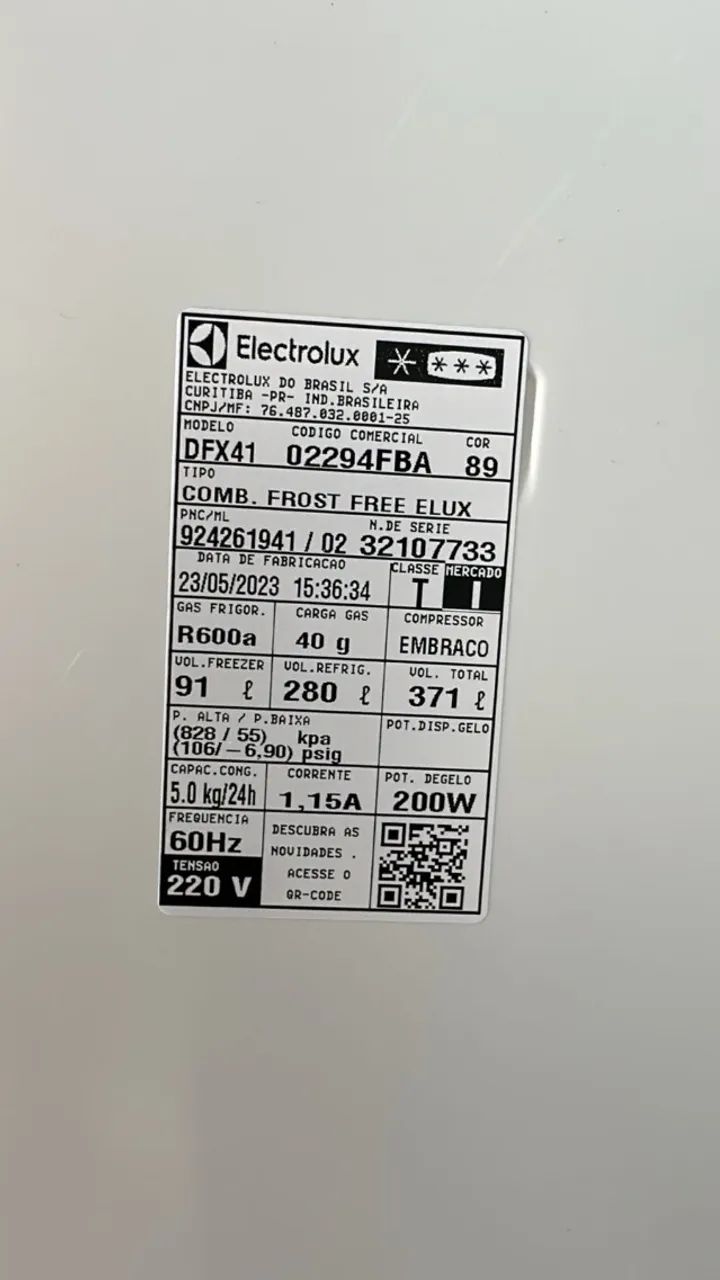 Refrigerador Electrolux Frost Free - Modelo DFX41 (371 Litros) - Foto 4