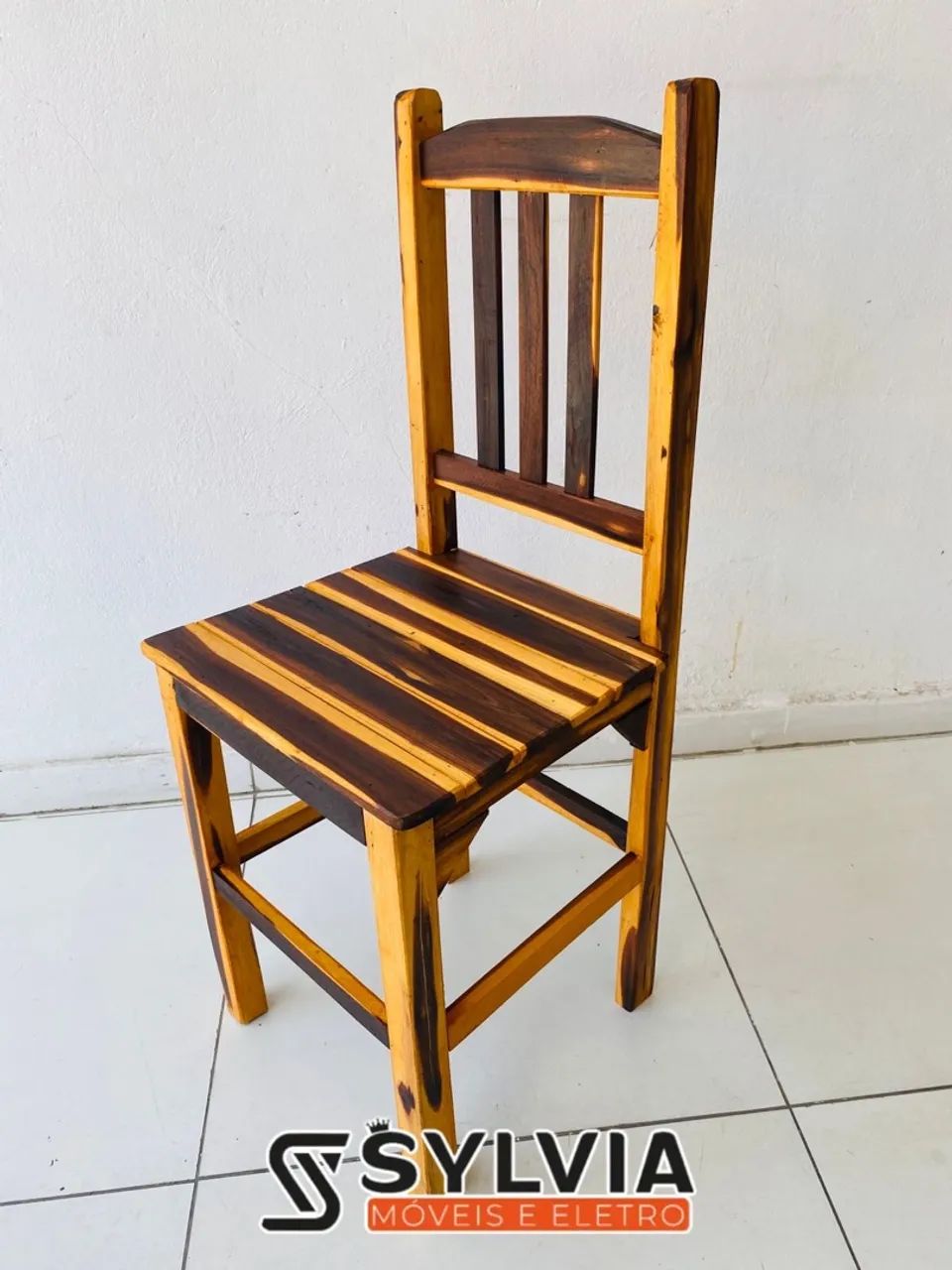 Cadeira fixa palito envernizado 