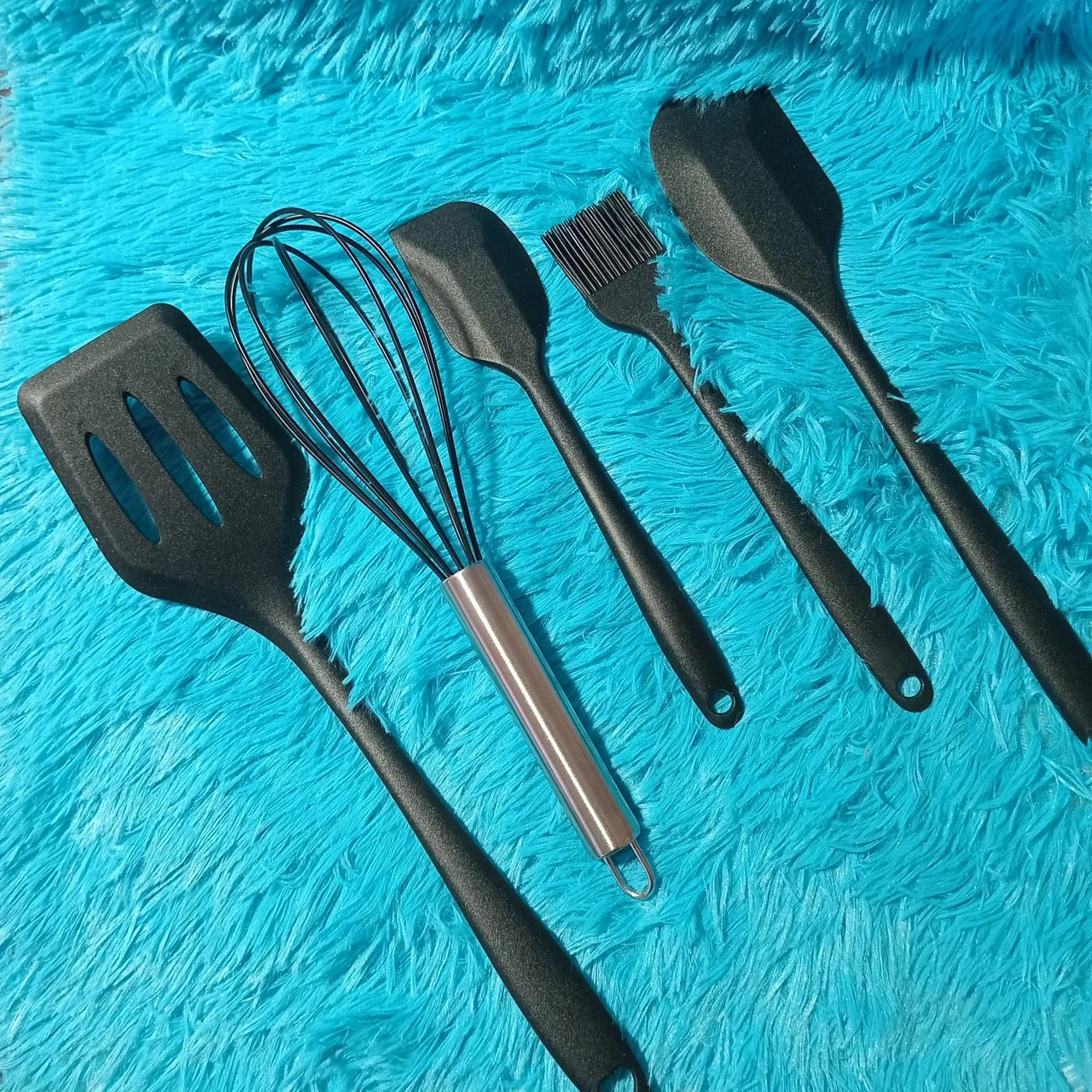 Kit de Utensílios de Cozinha em Silicone - 5 Peças
