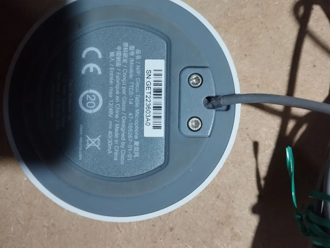 2 Cisco Table Microphone (Modelo TTC5-14) - Foto 4