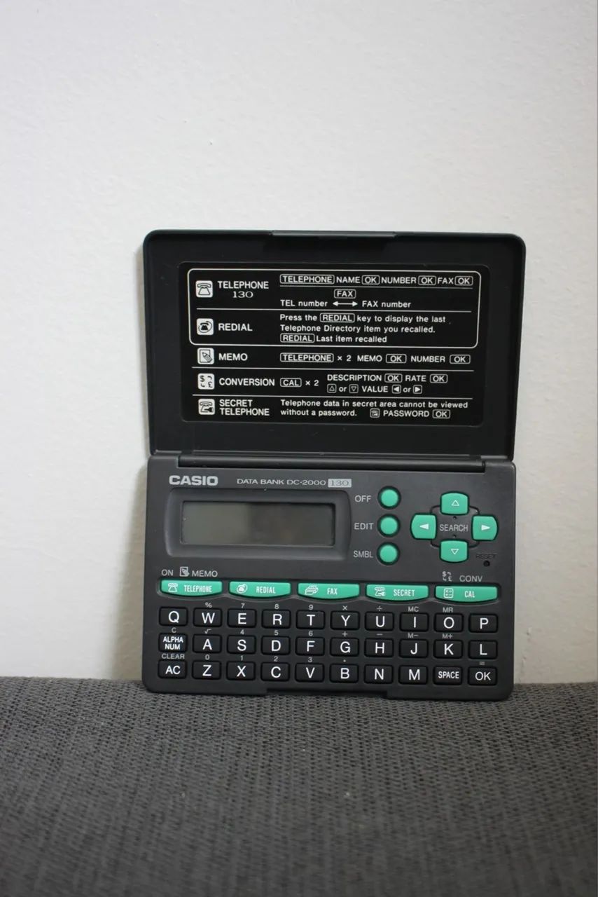 Agenda eletrônica Casio DC-2000 | testada e funcionando | anos 90 | Campinas/SP