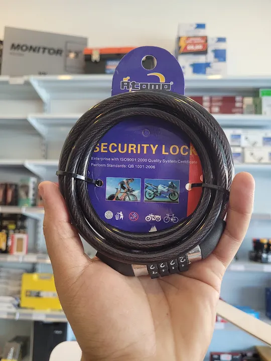 Cadeado para Bicicleta com Senha ATOMO MO-MMS - Loja Mega Tudo