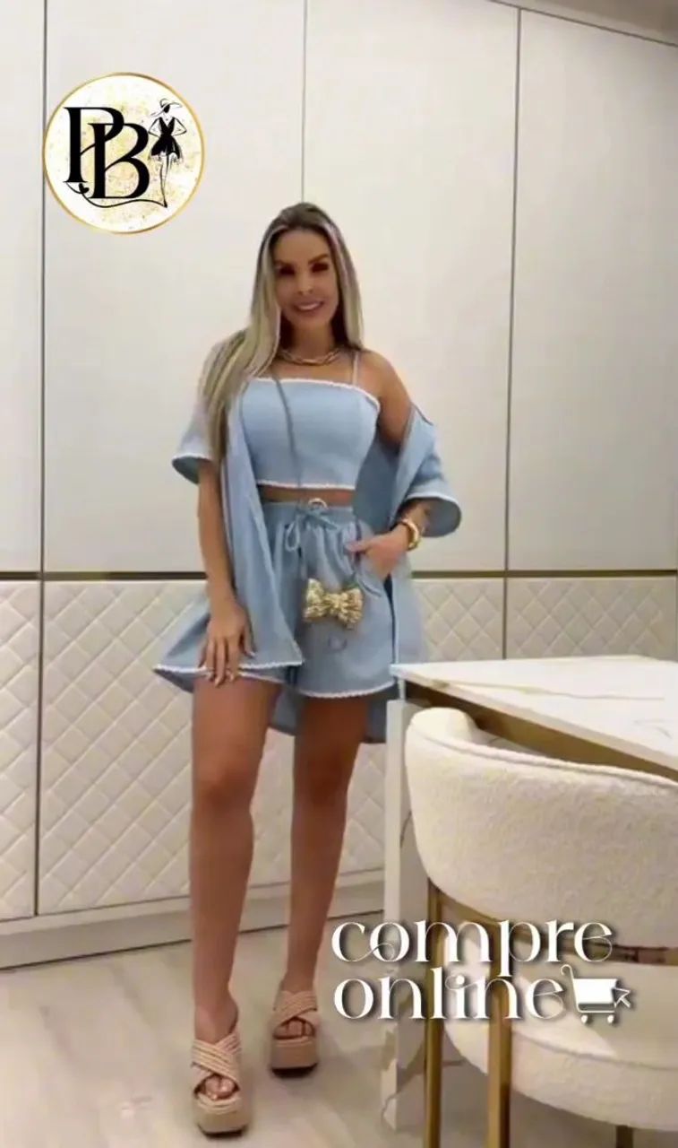 Trijunto (Cropped | Shorts | kimono) - Novo - Foto 4