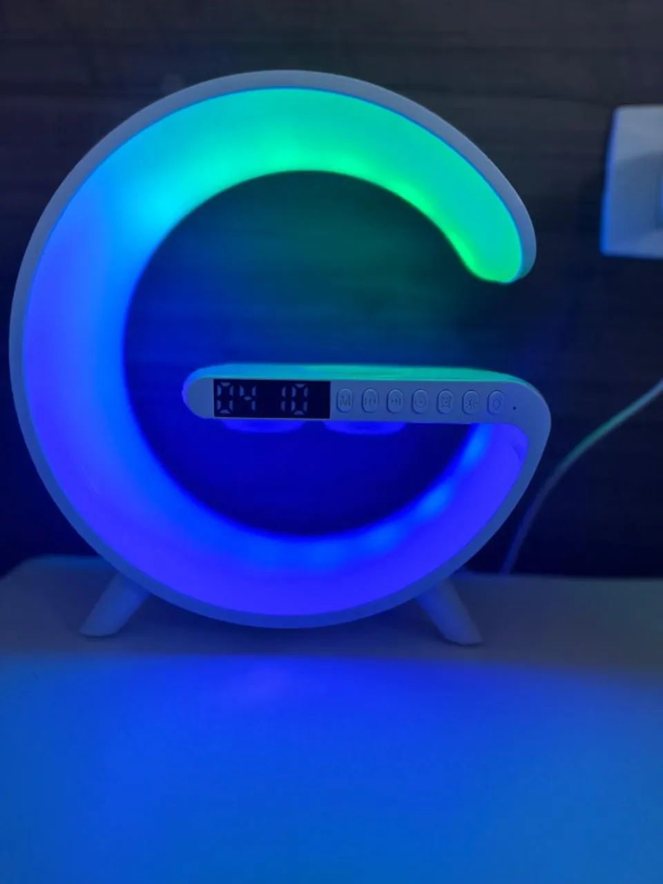 Luminária Abajur G-Speaker Multifuncional (5 em 1) - Seminova!