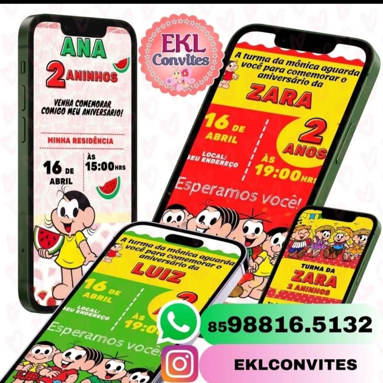 Convites personalizados infantis - todos os temas  - Foto 2