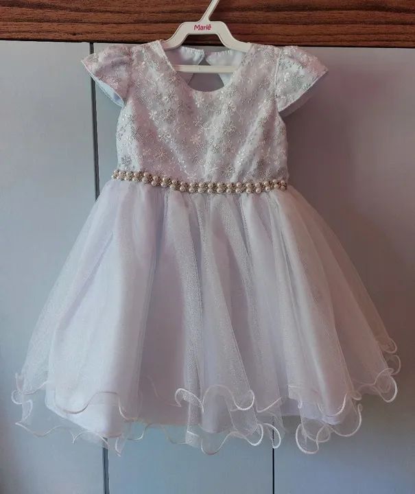 Vestido festa infantil branco