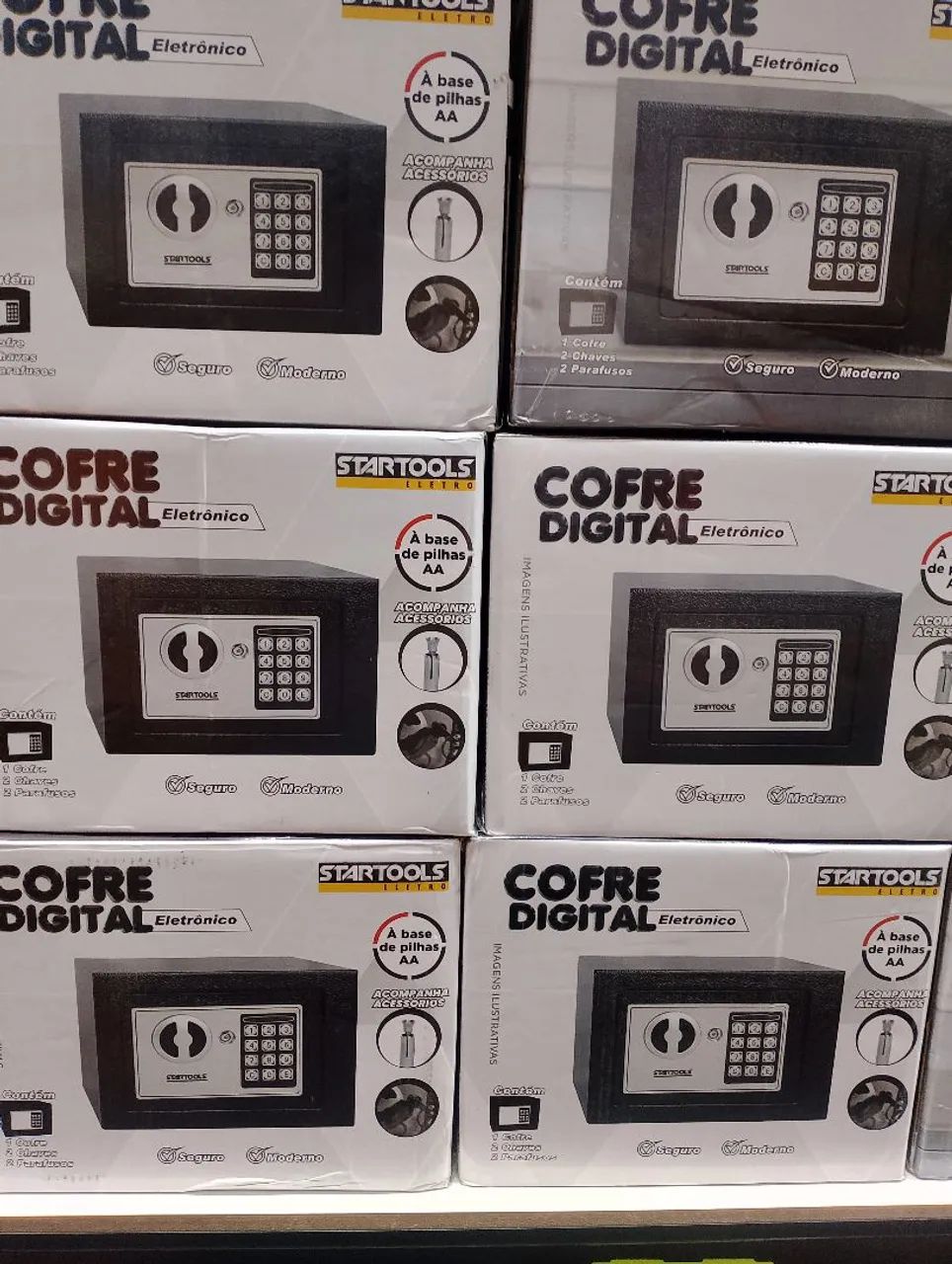 Cofre digital 179,99 reais novos 