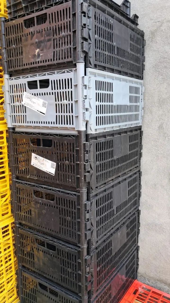 Caixas térmicas de isopor, caixas de plástico empilhável, excelente para organização  - Foto 3