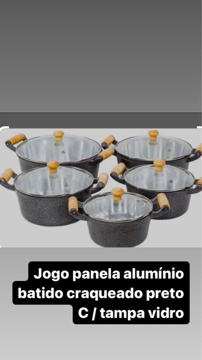 Jogo Panelas Alumínio Batido entrega grátis 