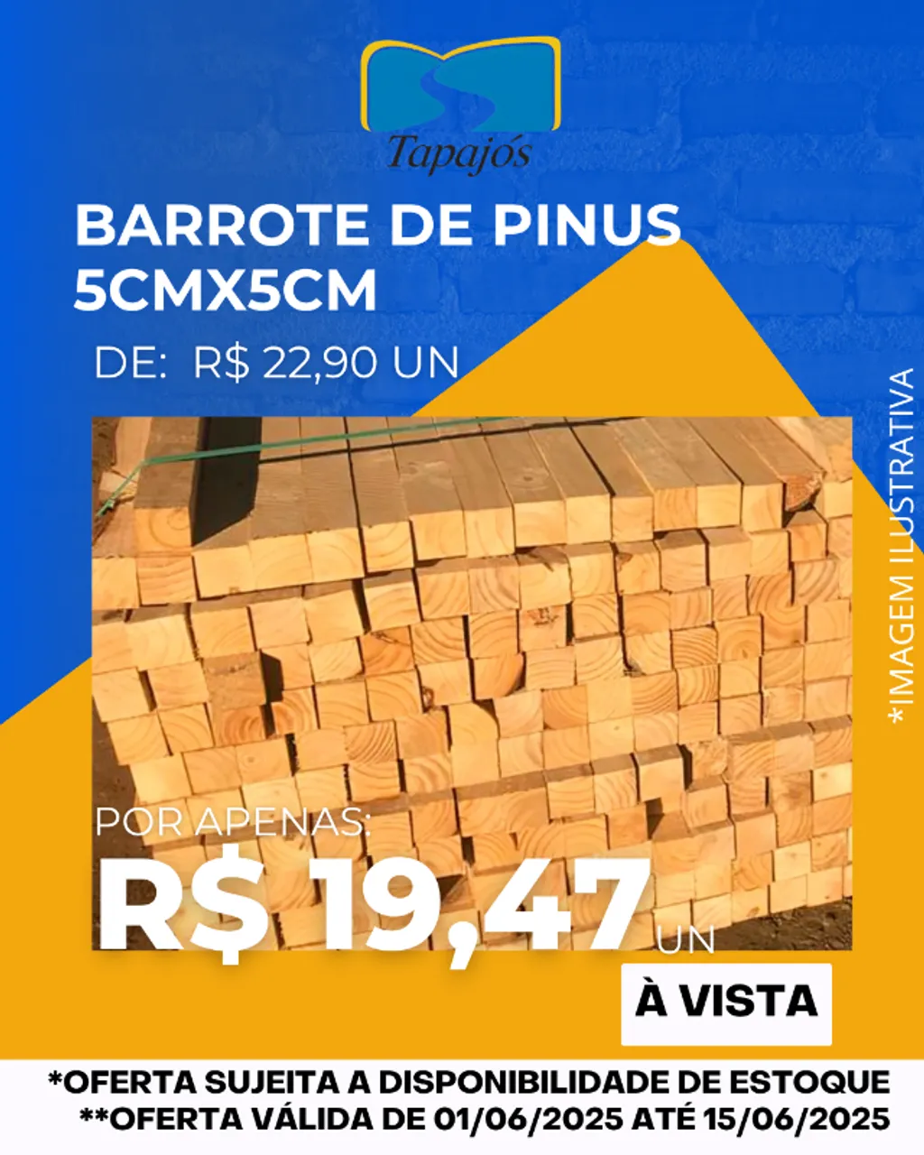 Barrote de Pinus na Tapajós Madeiras
