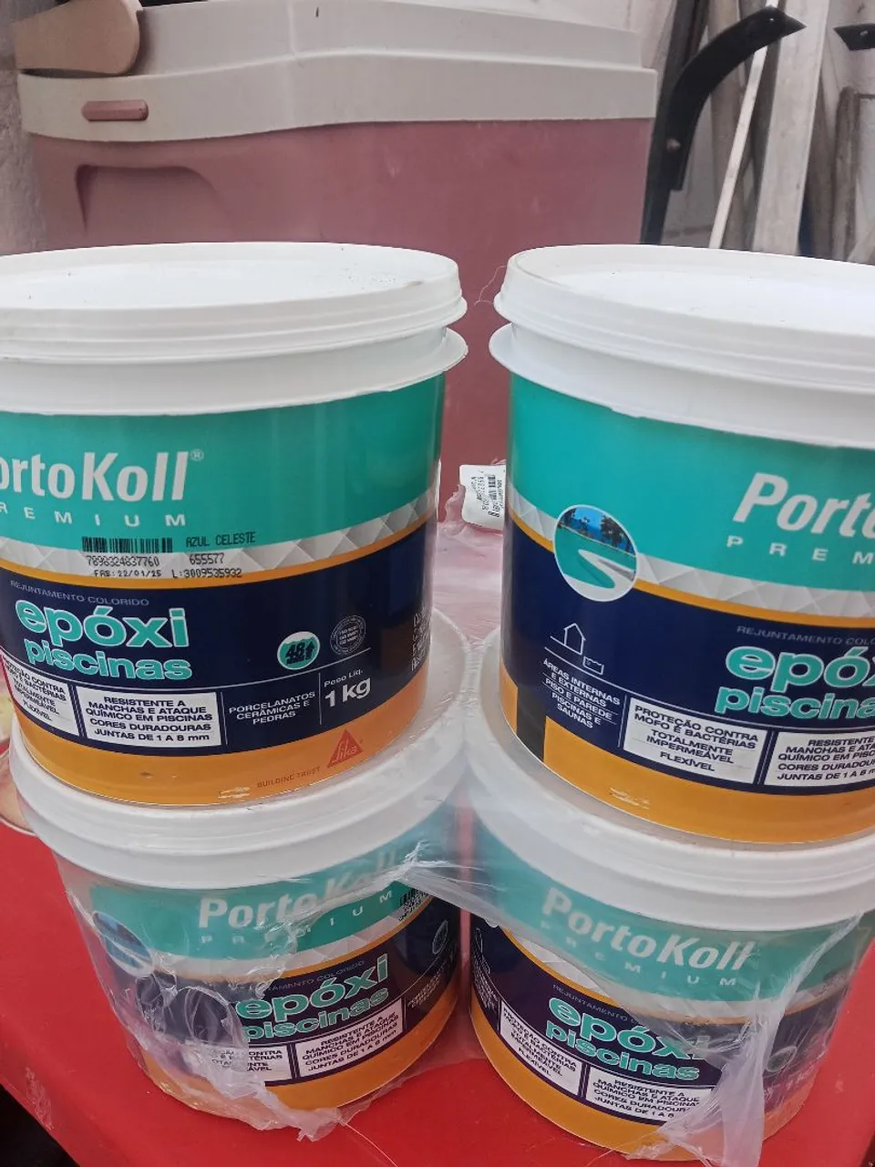 Rejunte Epóxi para Piscinas PortoKoll Azul Celeste