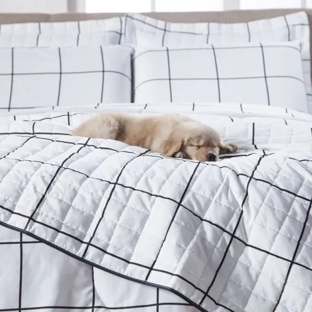 Cobre Leito Cama branco quadriculado - Foto 2