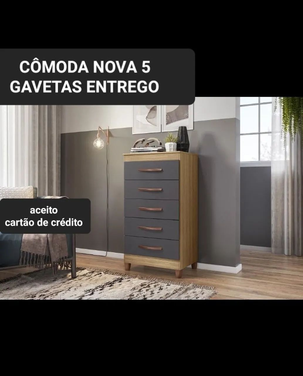 Cômoda Nova 5 Gavetas - Entrega promoção garantia 