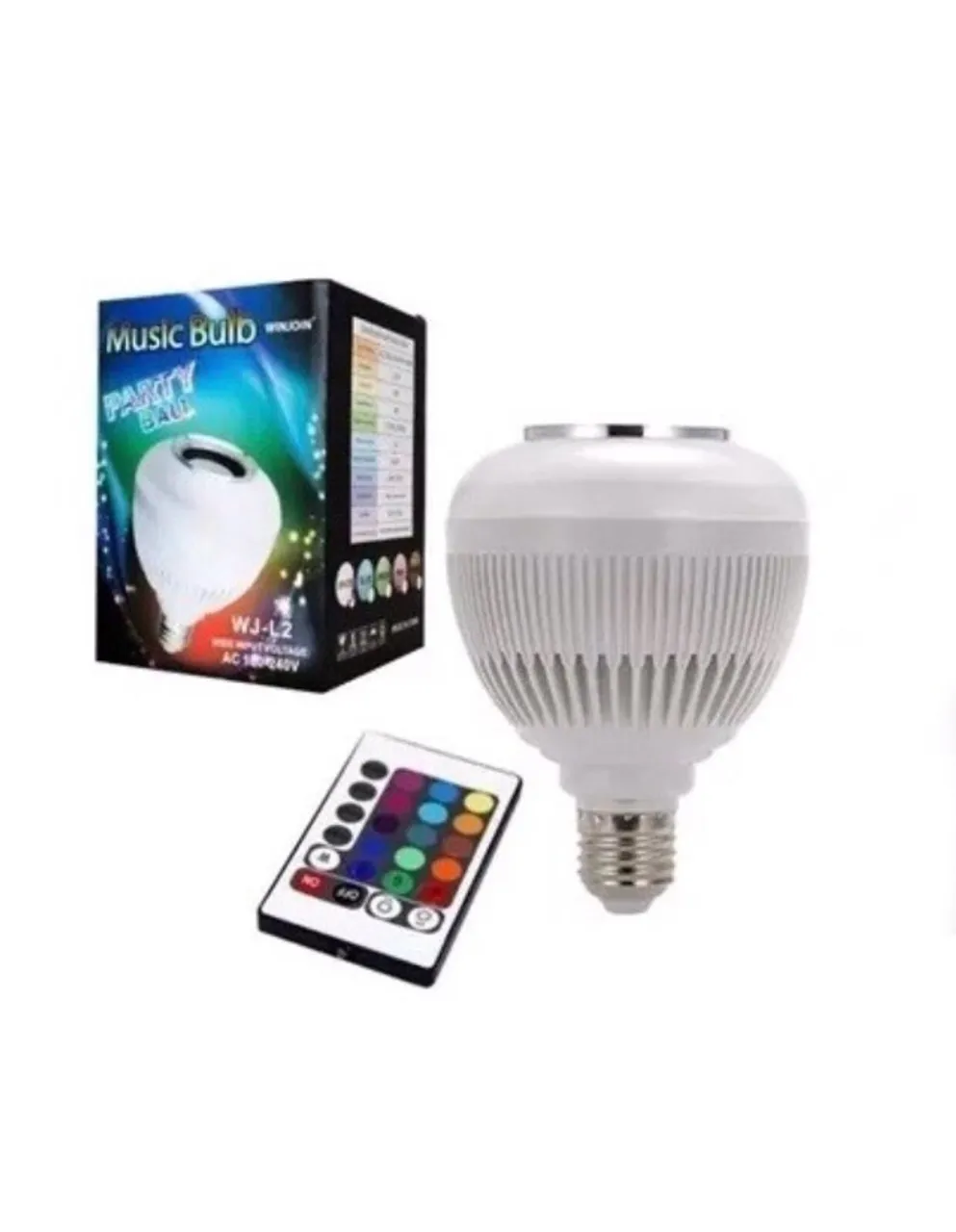 Lâmpada Caixa de som com Luz Led - Bluetooth e Controle