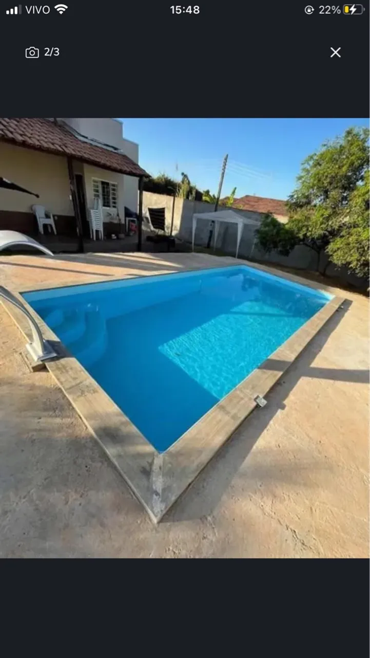 Piscina de fibra 6,25 x 3,05 instalada