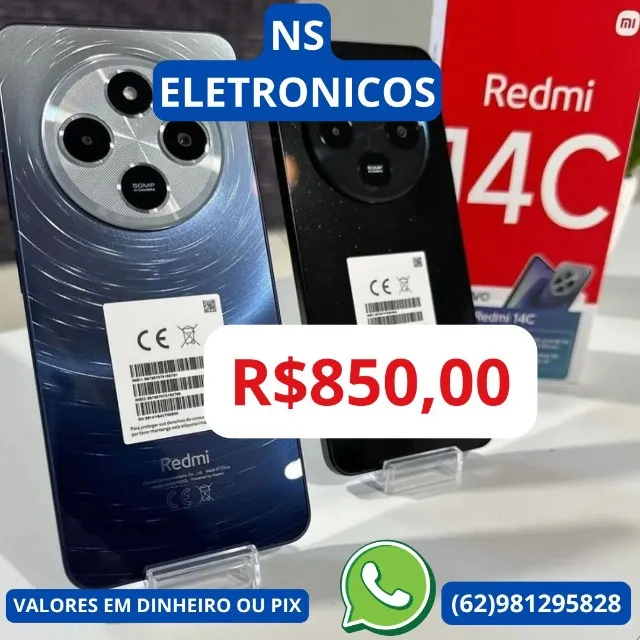 Smartphone redmi 14c / 256gb 08gb ram / novo lacrado global/ entrega gratuita