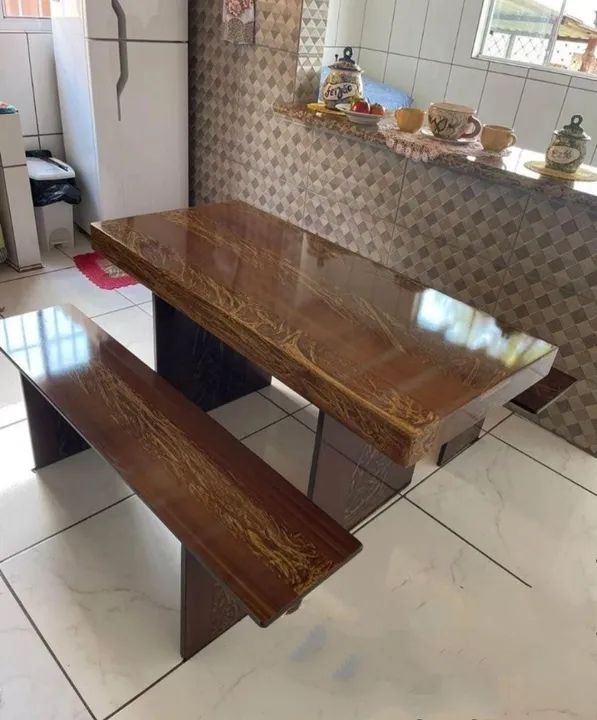 **Arte e Funcionalidade: Móveis de Ardósia Preto Raro para Sua Decoração!"** - Foto 5