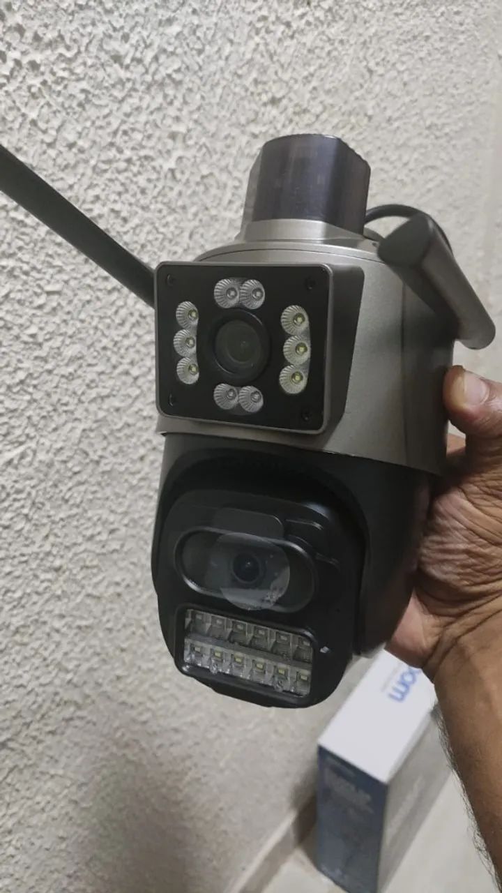 Câmera De Segurança Ip Wi-fi  Hd Externa / Interna Com Sirene e alarme sonoro - Foto 2